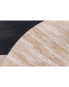 Mesa de centro DANCING RINGS 80-135 cm - Travertino natural y efecto óxido
