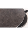 Mesa de centro DANCING RINGS 80-135 cm - Travertino natural y efecto óxido