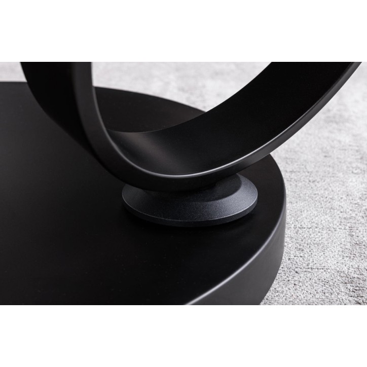 Coffee Table DANCING RINGS 80-135 cm - Travertino naturale e effetto ruggine
