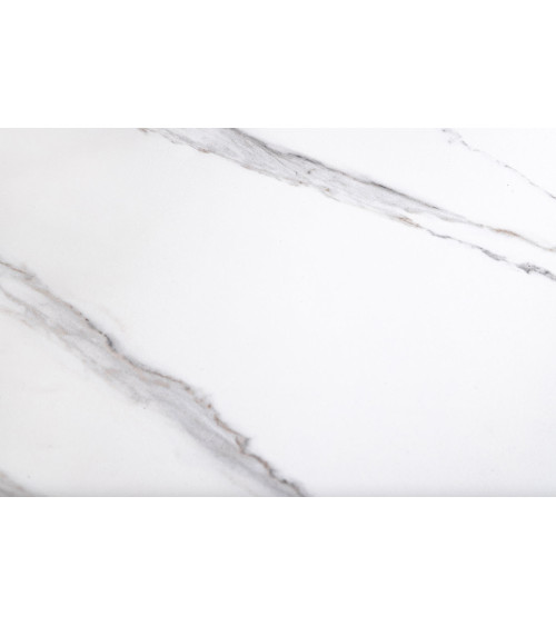 Tavolino DANCING RINGS - Effetto marmo bianco