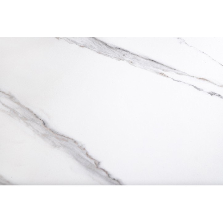 Table basse DANCING RINGS - Effet marbre blanc