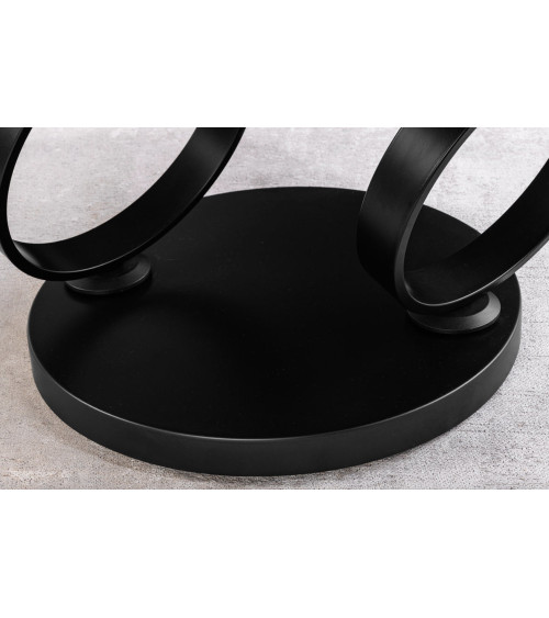 Mesa de centro DANCING RINGS - Efecto mármol blanco