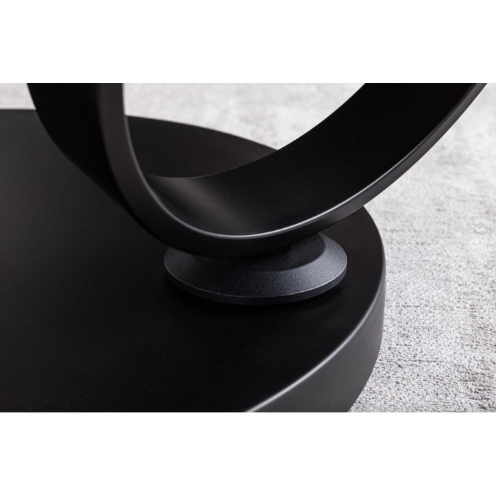 Mesa de centro DANCING RINGS - Efecto mármol blanco