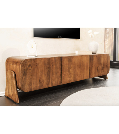 Mueble TV BRASIL 160 cm en madera de mango marrón