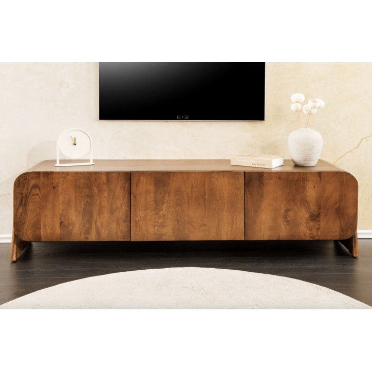 Meuble TV BRASIL 160 cm en bois de manguier brun