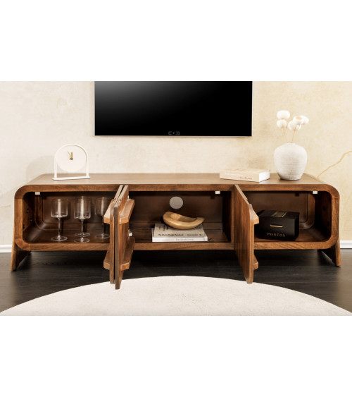 Meuble TV BRASIL 160 cm en bois de manguier brun