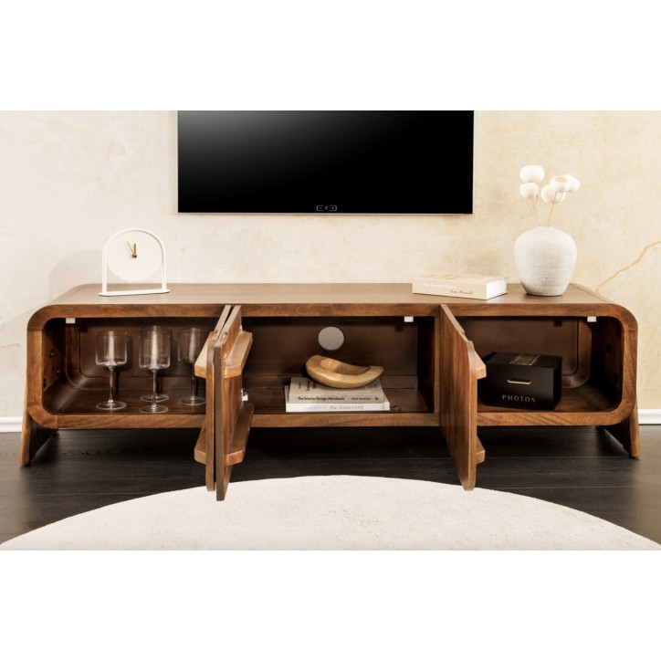 Mobile TV BRASIL 160 cm in legno di mango marrone