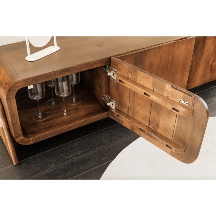 Mobile TV BRASIL 160 cm in legno di mango marrone