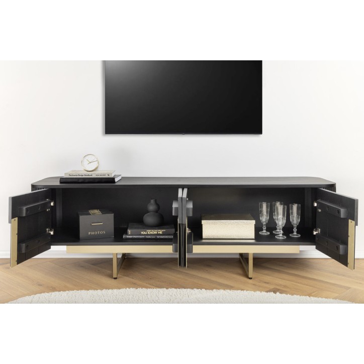 Mobile TV GATSBY 160 cm in stile rétro in legno di mango