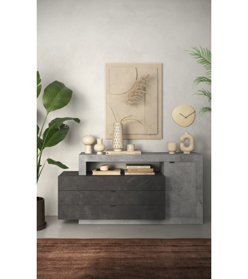 Buffet FREEDOM Béton/plomb 160 cm
