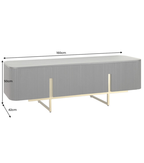 Mueble TV GATSBY 160 cm estilo retro en madera de mango