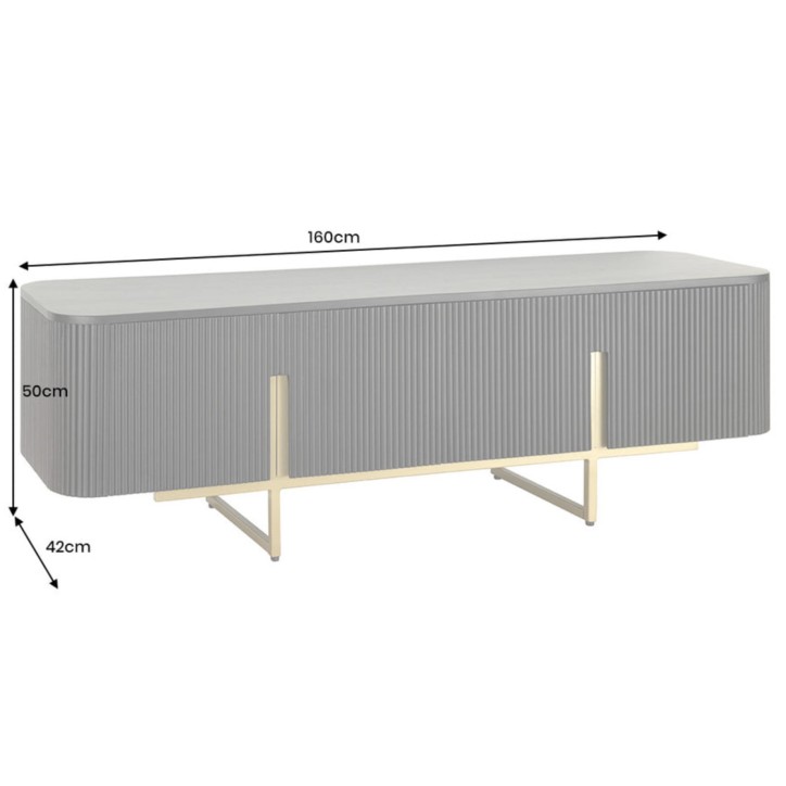 Mueble TV GATSBY 160 cm estilo retro en madera de mango