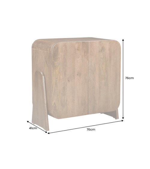 Buffet BRASIL 75cm en bois de manguier brun
