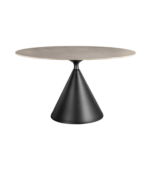 Tavolo SIGNATURE rotondo 135 cm - Effetto marmo grigio