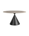 Table SIGNATURE ronde 135 cm - Effet marbre gris