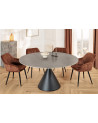 Mesa SIGNATURE redonda 135 cm - Efecto mármol gris