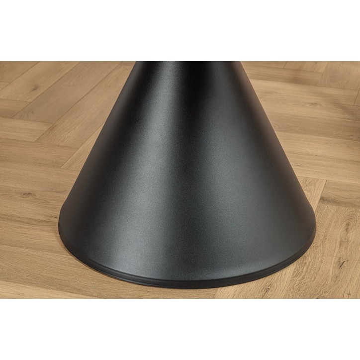 Table SIGNATURE ronde 135 cm - Effet marbre gris