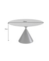 Mesa SIGNATURE redonda 135 cm - Efecto mármol gris