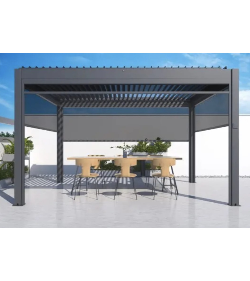Pergola Jane 4x4 m alumiinia – 3 sivukaihdinta