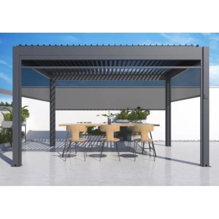 copy of Pérgola Jane 4x4 m em alumínio – com 3 estores laterais copy of Pérgola Jane 4x4 m em alumínio – com 3 estores laterais