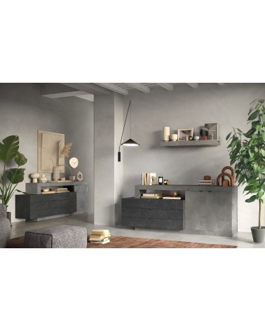 Buffet FREEDOM Béton/plomb 160 cm