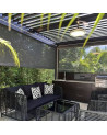Pergola Patrice II - 8x3m en aluminium avec 6 stores latéraux moustiquaires intégrés