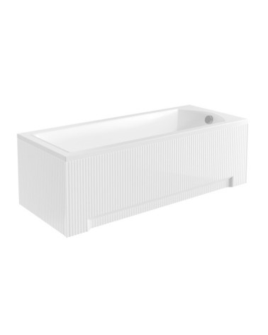 Vasca MIRANO II con pannello frontale scanalato 140/150/160/170 x 70 cm, con grembiule incluso