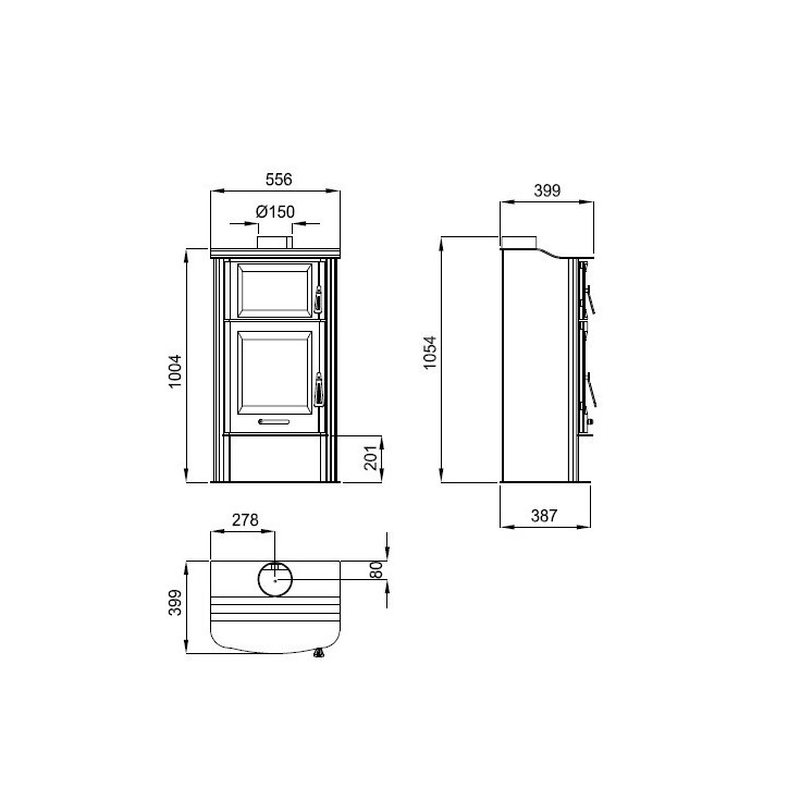 Estufa de leña TUDELA - 13kw