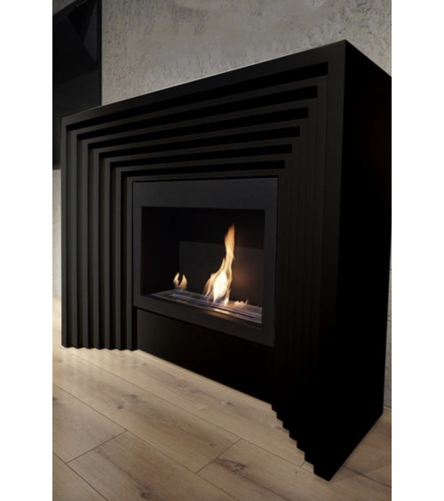 Chimenea de bioetanol con soporte negro FEU II