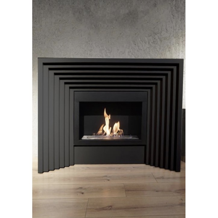 Cheminée bioéthanol avec support noir FEU II Cheminée bioéthanol avec support noir FEU II