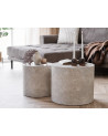 Set de 2 Tables basses Prague blanc