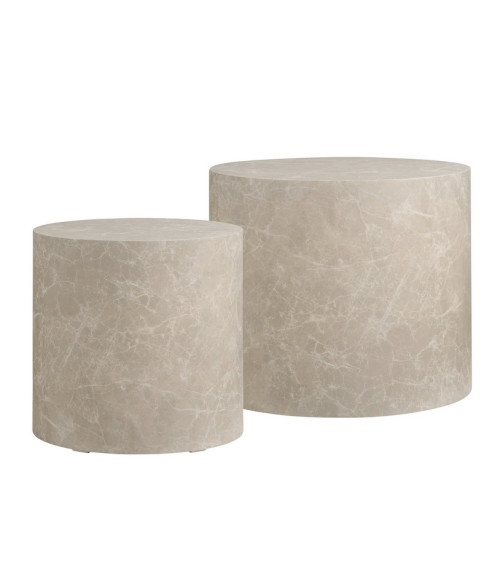 Set de 2 Tables basses Prague blanc