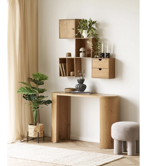 Consola Bibione roble 38x114x75 cm