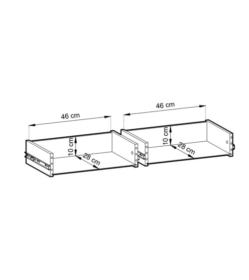 Buffet Albion 108 cm - 2 ante, 2 cassetti
