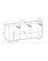 Buffet Albion 160cm - 3 portes, 3 tiroirs
