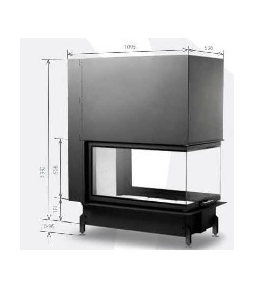 Takkasydän 100 EVO V LD d200 110 CM 8-14kW PREMIUM