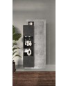 Vitrine 2 portes FREEDOM Béton/plomb 87 x 188 cm