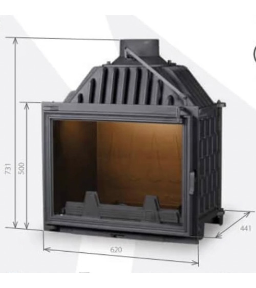 Insert cheminée Charlotte - noir 13kW