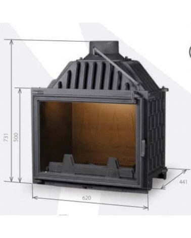 Insert cheminée Charlotte - noir 13kW