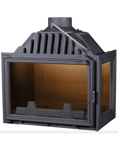 Insert cheminée Eliott - noir 15kW vitre à droite