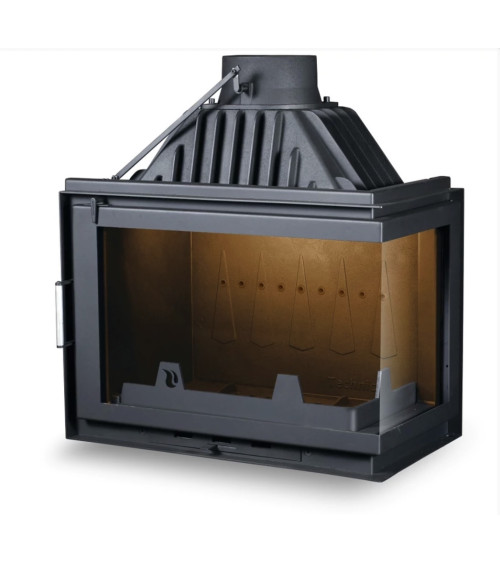 Insert cheminée Pierre - noir 13kW vitre à droite