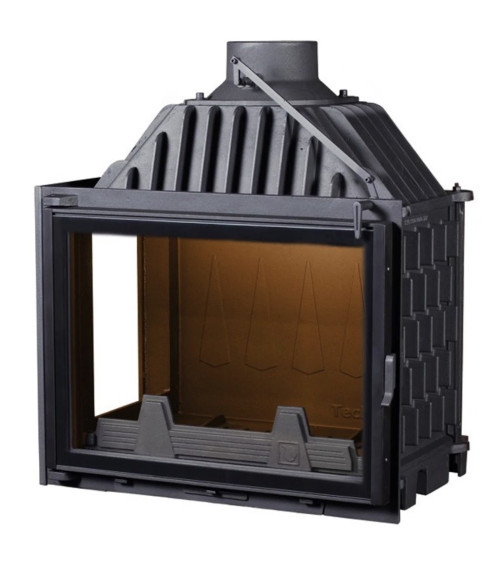 Insert cheminée Eloie - noir 15kW vitre à gauche