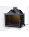 Inserto camino Eloie nero 15 kW vetro a sinistra