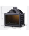 Insert cheminée Eloie - noir 15kW vitre à gauche et à droite