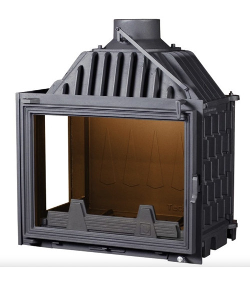Insert cheminée Charlotte - noir 13kW vitre à gauche
