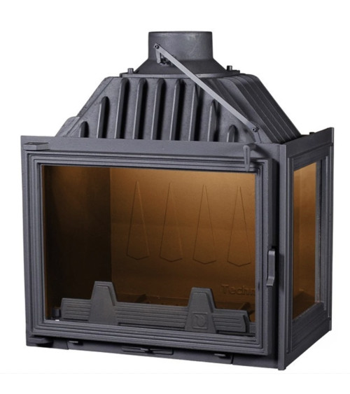 Insert cheminée Charlotte noir 13kW vitre à droite