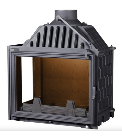 Insert cheminée Carl - noir 13kW vitre à gauche