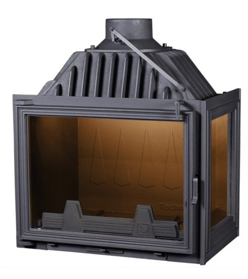 Insert cheminée Carl - noir 13kW vitre à droite