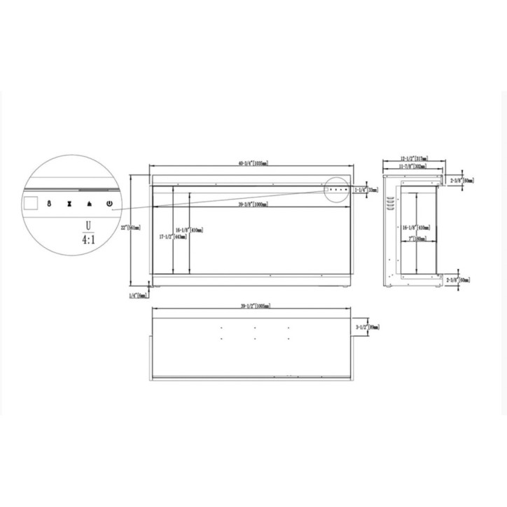 copy of Lareira a bio-etanol OSAKA 3,0 kw preto