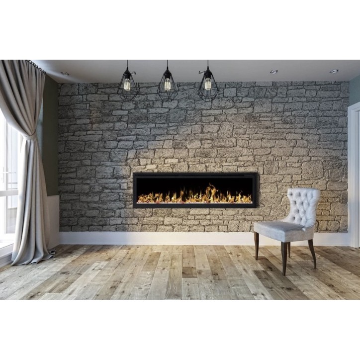 Caminetto elettrico da incasso e da parete Romuald 126cm - 1400/1600 W